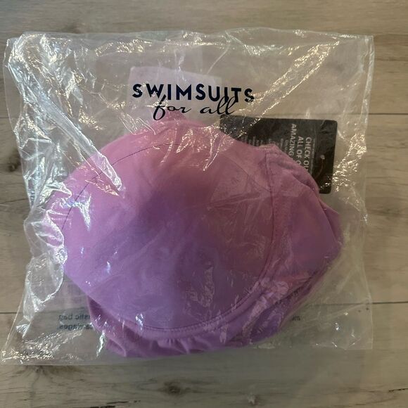 Swimsuits For All Cup Sized Mesh Underwire One Piece Swimsuit 16 lavender NWT - Picture 4 of 4